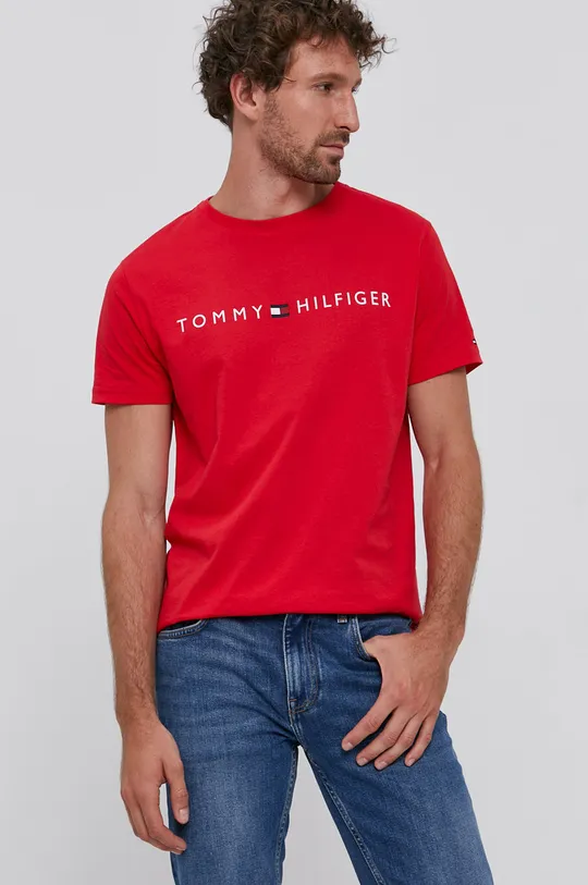 červená Tričko Tommy Hilfiger Pánsky