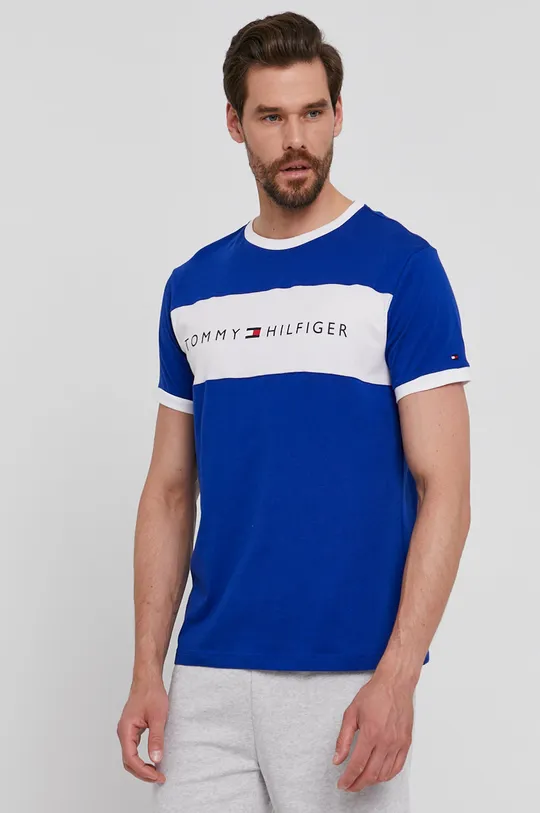 niebieski Tommy Hilfiger T-shirt Męski