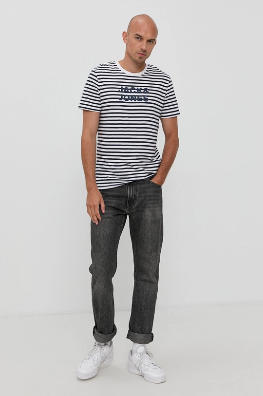 Jack & Jones T-shirt bawełniany granatowy