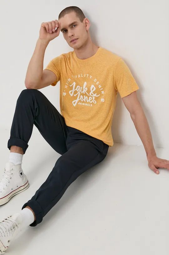 żółty Jack & Jones T-shirt Męski