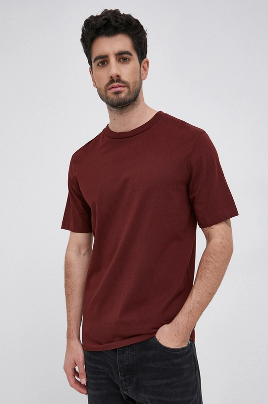 brązowy Scotch & Soda - T-shirt bawełniany Męski