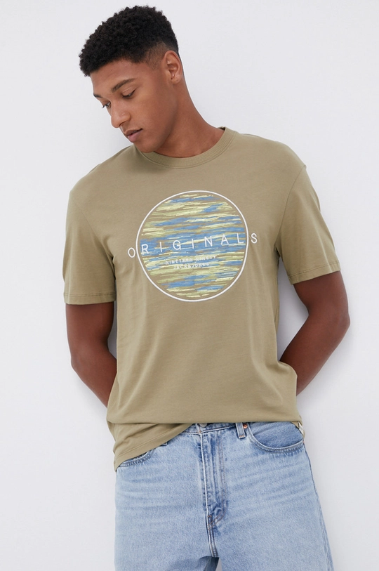 Jack & Jones - T-shirt bawełniany zielony