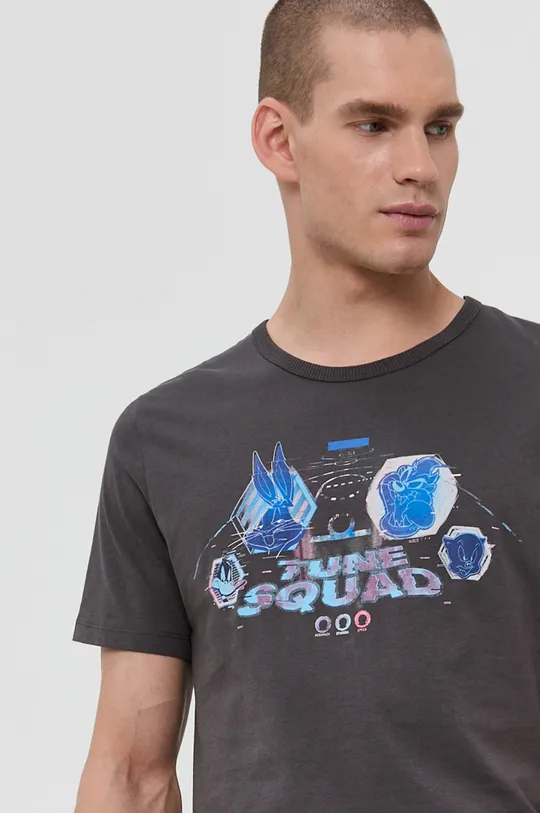 szary Jack & Jones T-shirt bawełniany x Space Jam