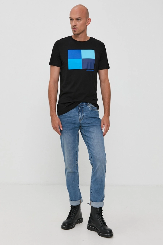 czarny Jack & Jones T-shirt Męski