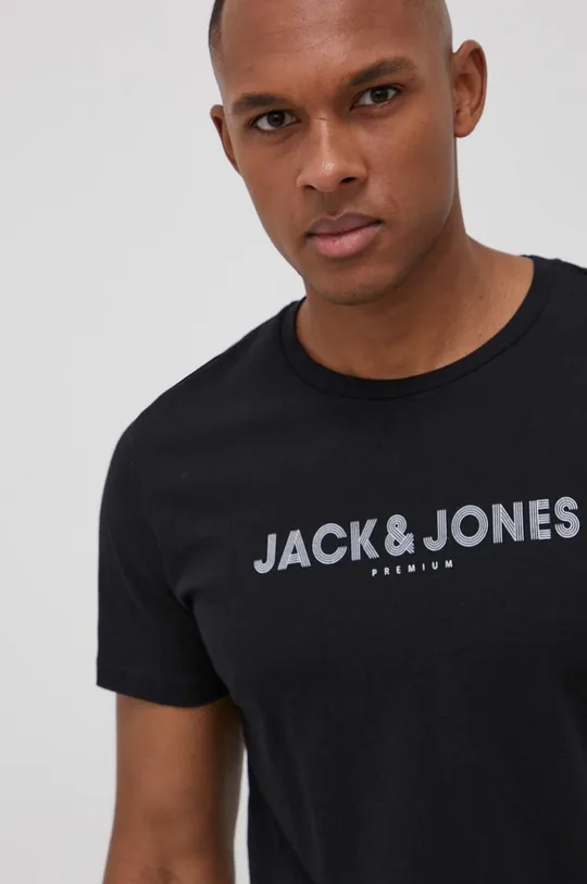 čierna Bavlnené tričko Premium by Jack&Jones