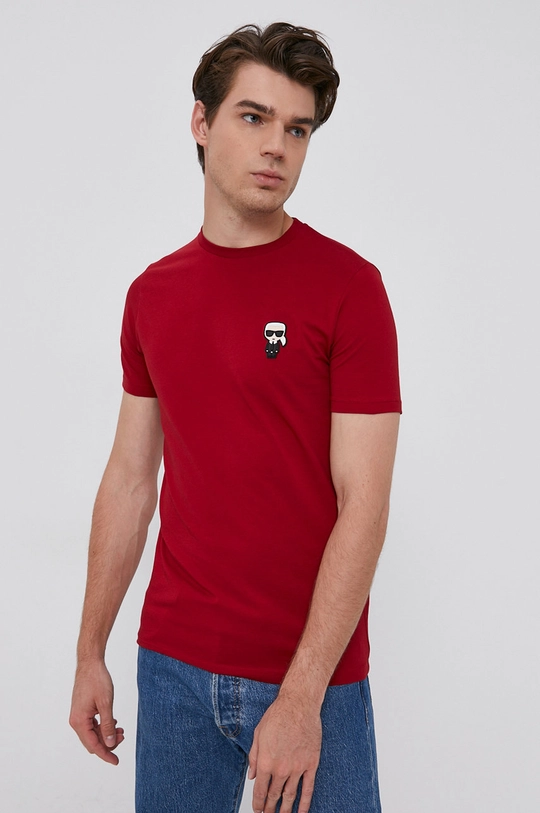 czerwony Karl Lagerfeld T-shirt 512221.755027 Męski