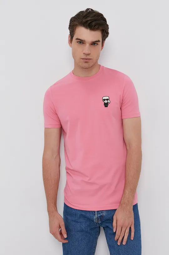 różowy Karl Lagerfeld T-shirt 512221.755027 Męski