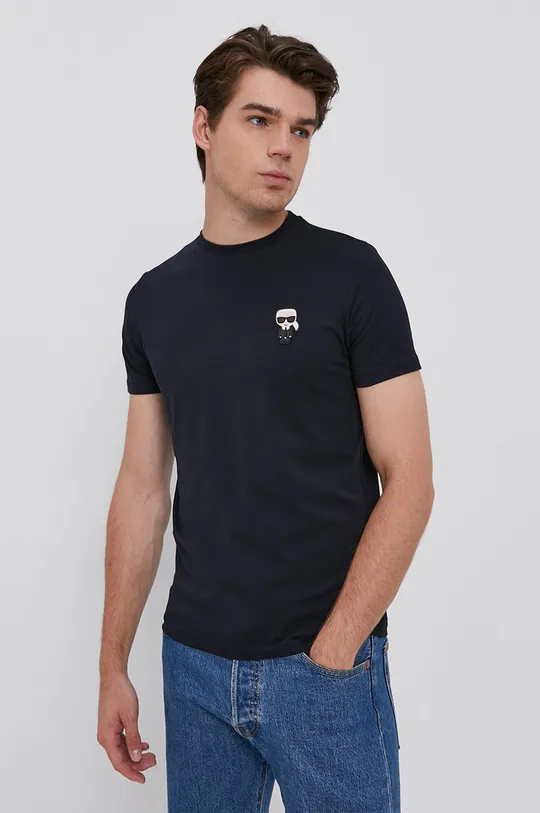 Karl Lagerfeld T-shirt 512221.755027 granatowy