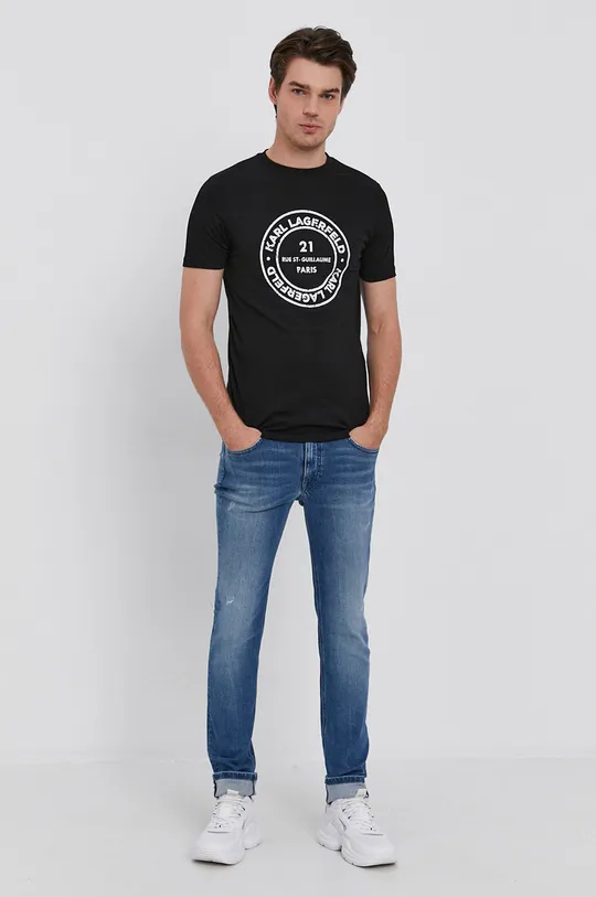 Karl Lagerfeld T-shirt bawełniany 512224.755091 czarny