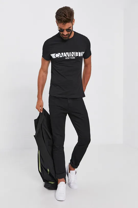 Bavlnené tričko Calvin Klein čierna