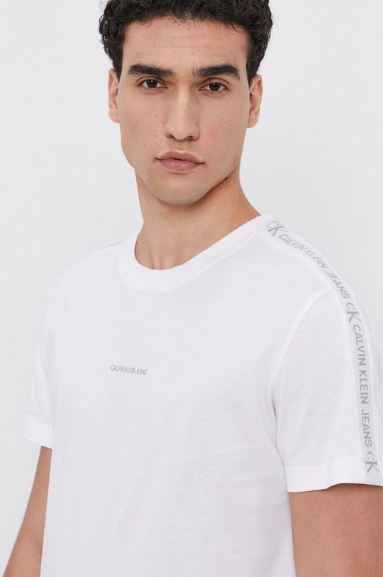 biały Calvin Klein Jeans T-shirt bawełniany J30J318456.4890