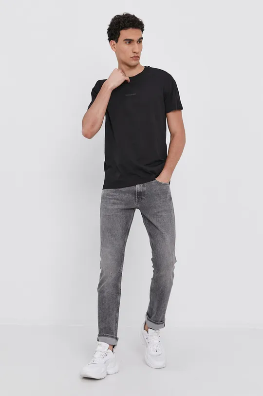 Calvin Klein Jeans T-shirt bawełniany J30J318456.4890 czarny