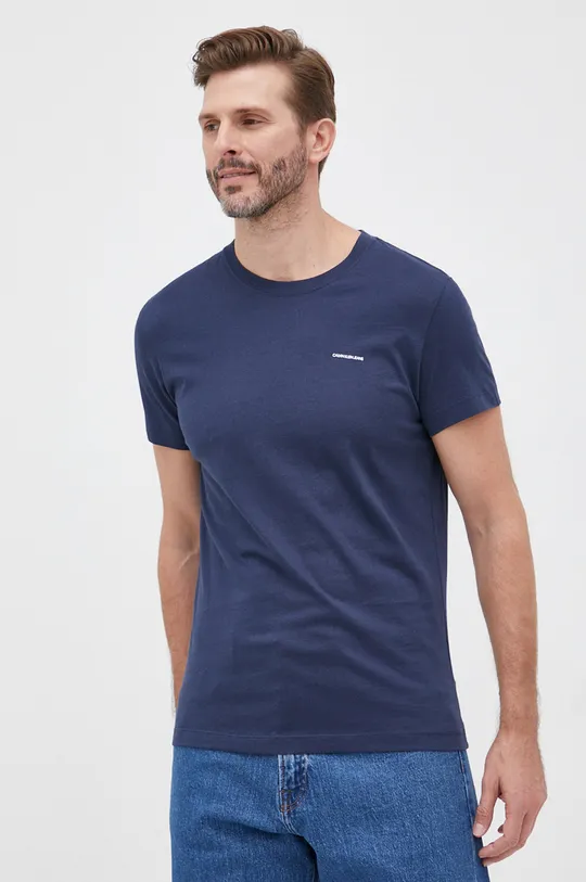 granatowy Calvin Klein Jeans T-shirt (2-pack) J30J315194.4890 Męski