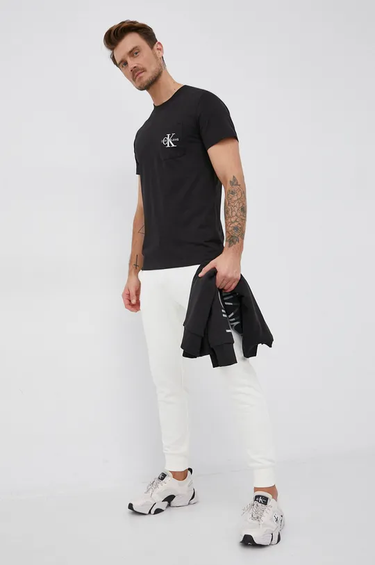 Calvin Klein Jeans T-shirt bawełniany J30J319098.4890 czarny