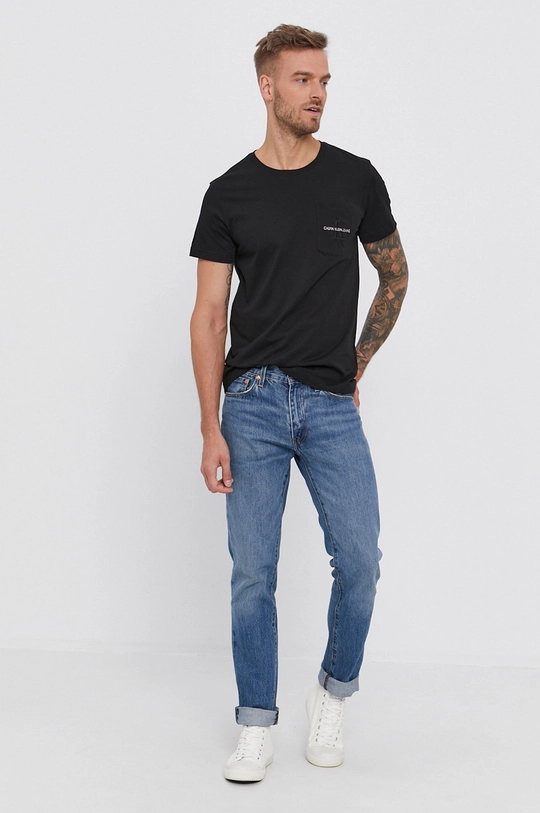 Calvin Klein Jeans T-shirt bawełniany J30J319098.4890 czarny