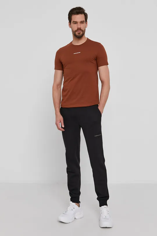 Calvin Klein Jeans T-shirt J30J318067.4890 brązowy