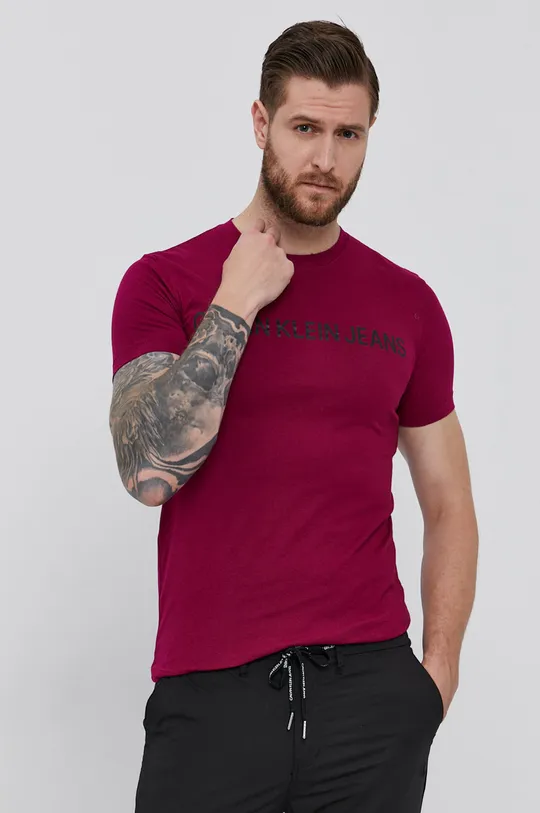 fioletowy Calvin Klein Jeans T-shirt J30J307856.4890