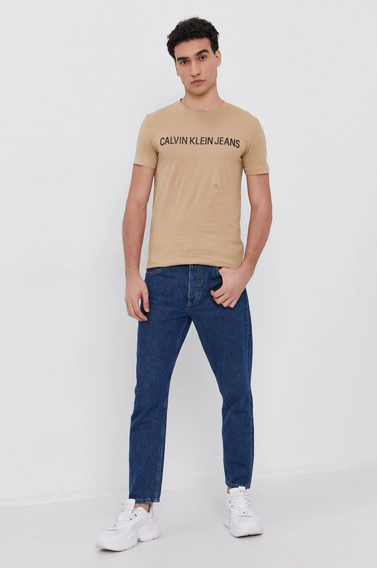 Calvin Klein Jeans T-shirt J30J307856.4890 beżowy