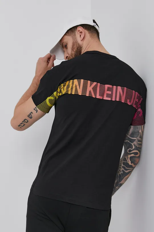 czarny Calvin Klein Jeans T-shirt J30J319081.4890 Męski
