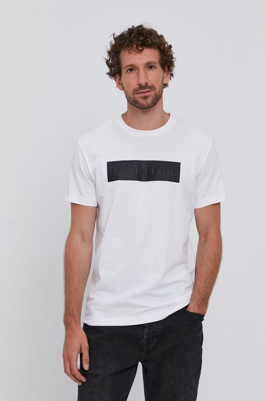 biały Calvin Klein Jeans T-shirt