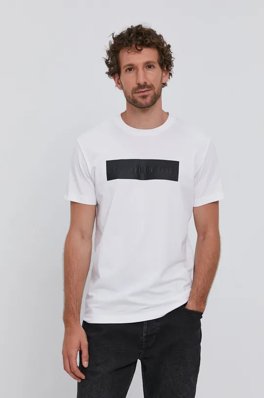 biały Calvin Klein Jeans T-shirt J30J318453.4890