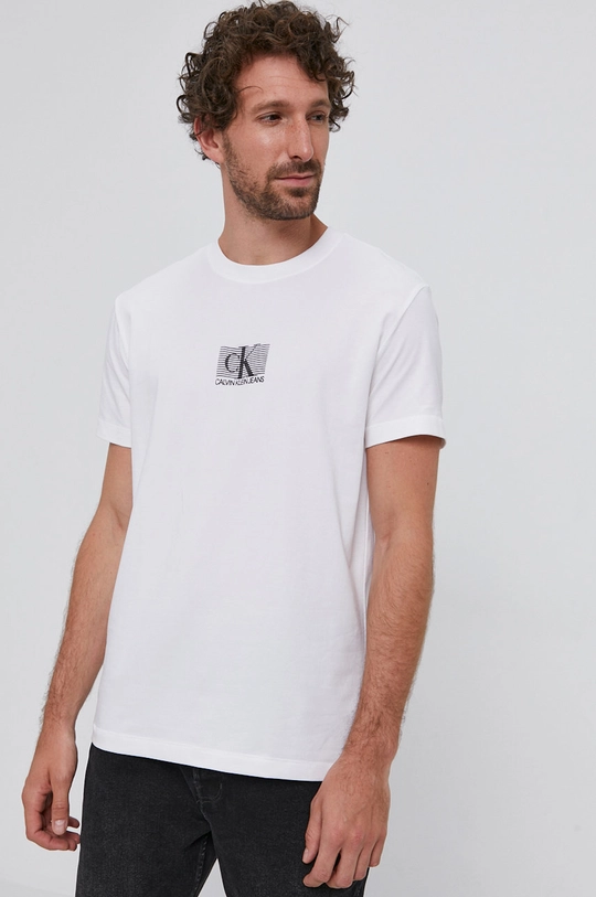 fehér Calvin Klein Jeans t-shirt Férfi