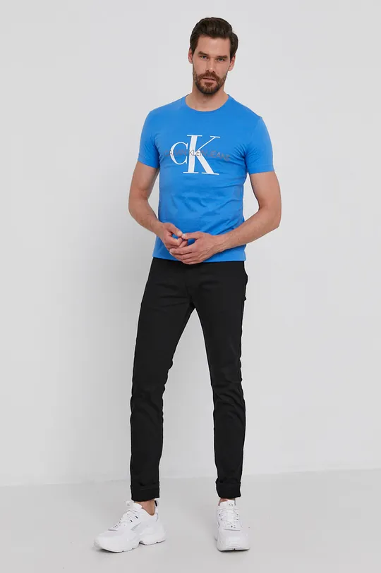 Tričko Calvin Klein Jeans modrá