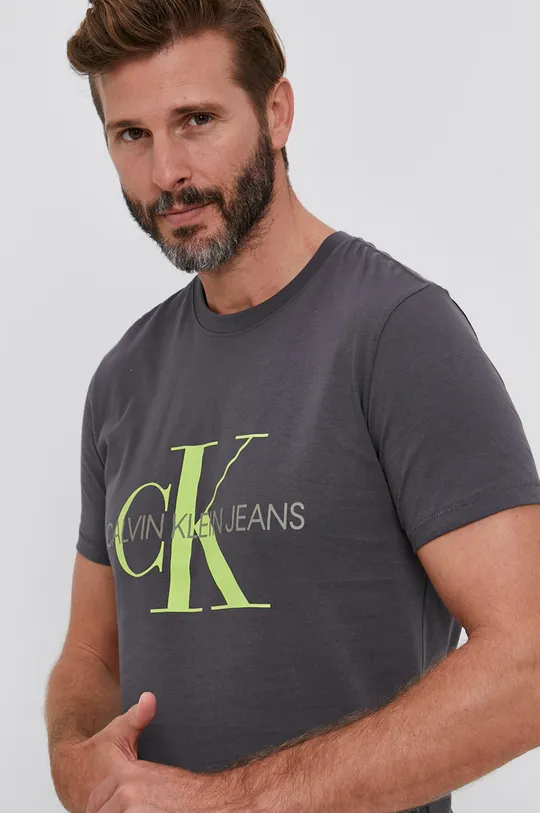 szary Calvin Klein Jeans T-shirt J30J317065.4890