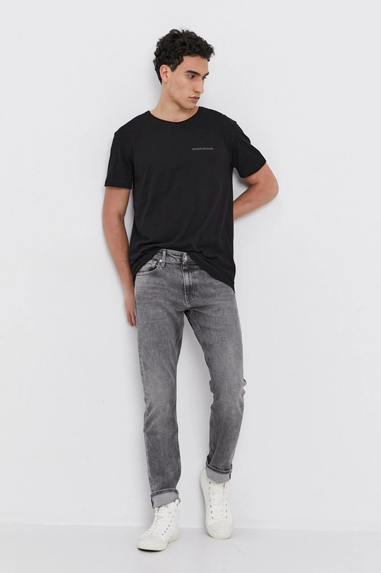 Calvin Klein Jeans T-shirt bawełniany J30J319105.4890 czarny