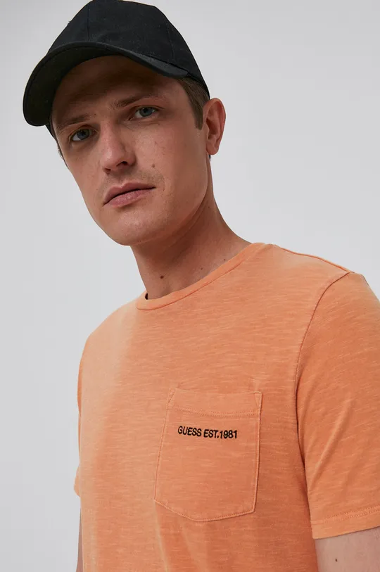 pomarańczowy Guess T-shirt Męski