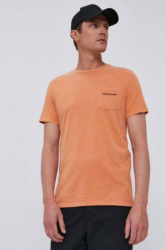 jasně oranžová Tričko Guess