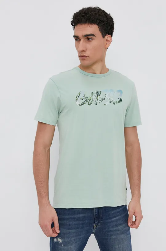 zielony Guess T-shirt bawełniany
