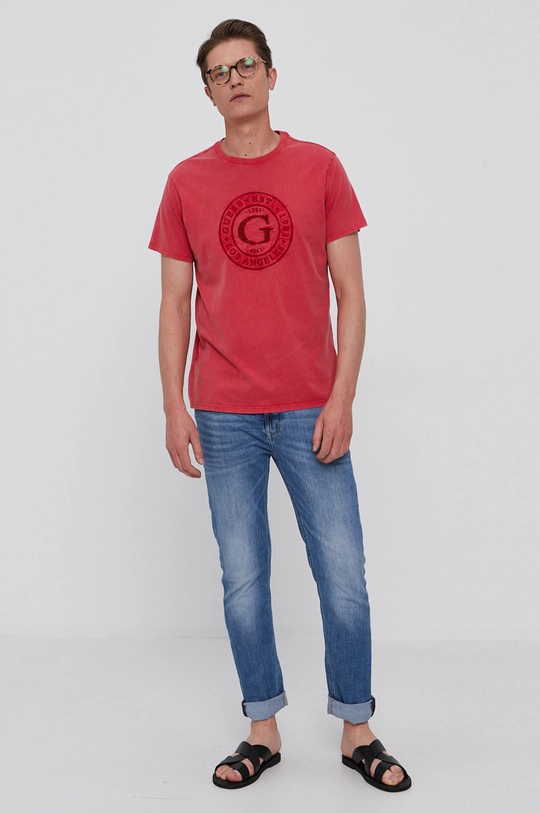 Guess T-shirt czerwony