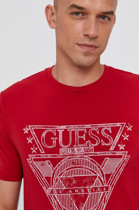 czerwony Guess T-shirt