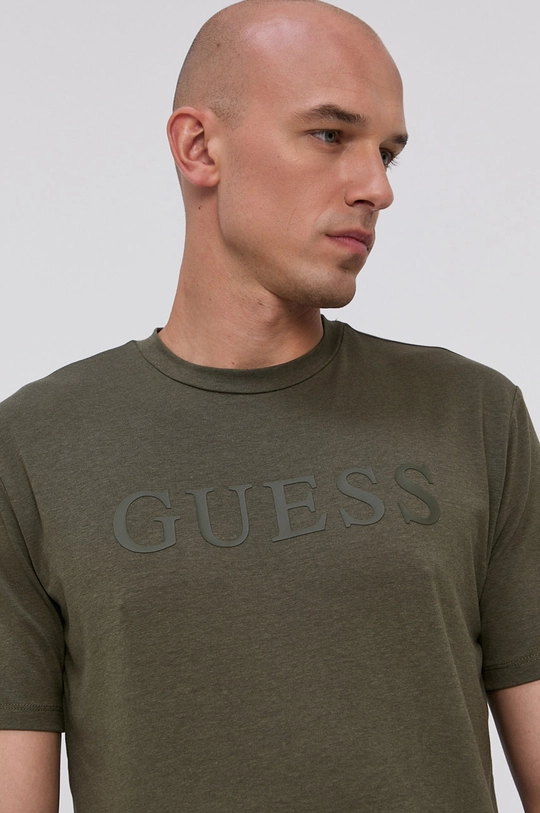 zielony Guess T-shirt Męski