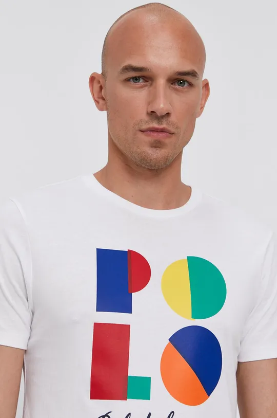 biały Polo Ralph Lauren T-shirt 710843378001