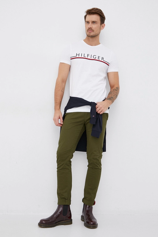 Tommy Hilfiger T-shirt bawełniany biały