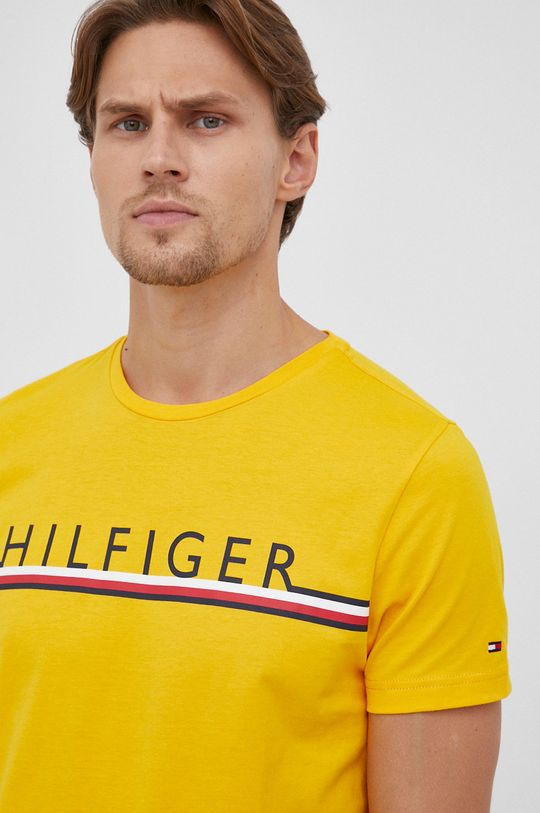 żółty Tommy Hilfiger - T-shirt bawełniany