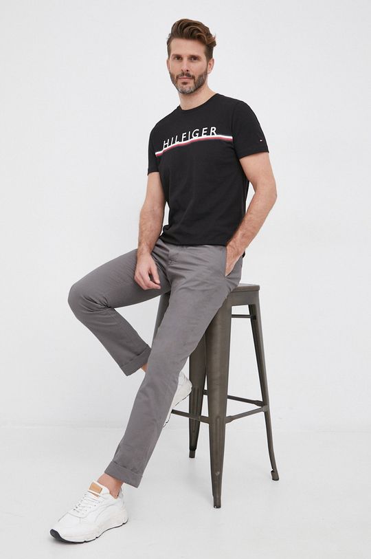 Tommy Hilfiger T-shirt bawełniany czarny