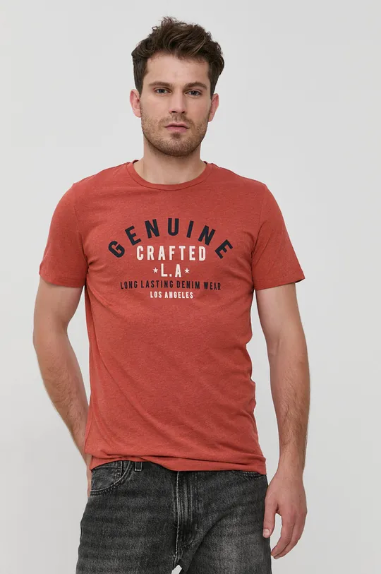 Produkt by Jack & Jones - T-shirt bawełniany pomarańczowy