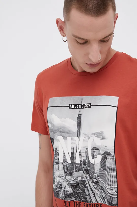 czerwony Produkt by Jack & Jones T-shirt bawełniany