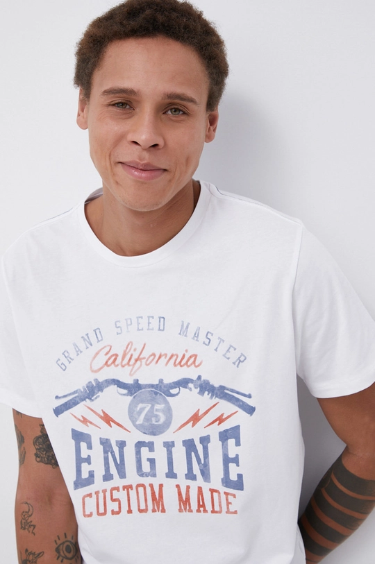 biały Produkt by Jack & Jones T-shirt bawełniany