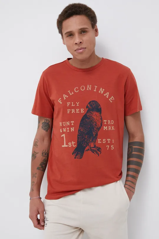 czerwony Produkt by Jack & Jones T-shirt bawełniany Męski