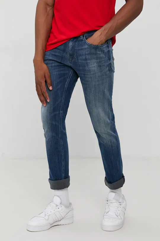 czerwony Tommy Jeans T-shirt bawełniany DM0DM11601.4890 Męski
