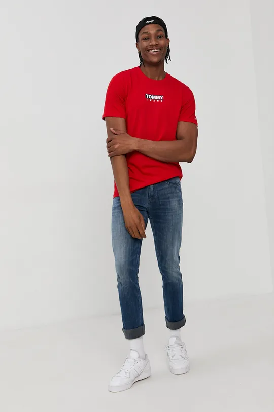 Tommy Jeans T-shirt bawełniany DM0DM11601.4890 czerwony
