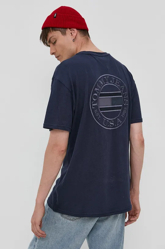 tmavomodrá Tommy Jeans - Bavlnené tričko