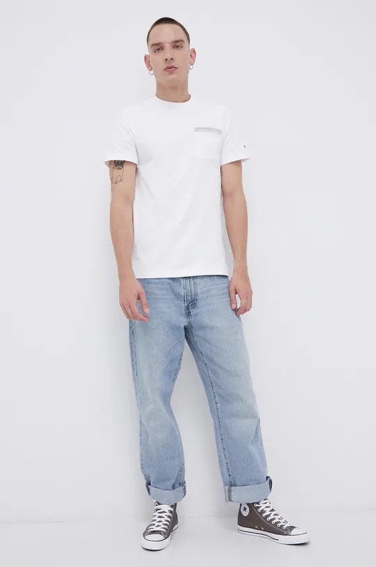 Tommy Jeans T-shirt bawełniany DM0DM11441.4890 biały