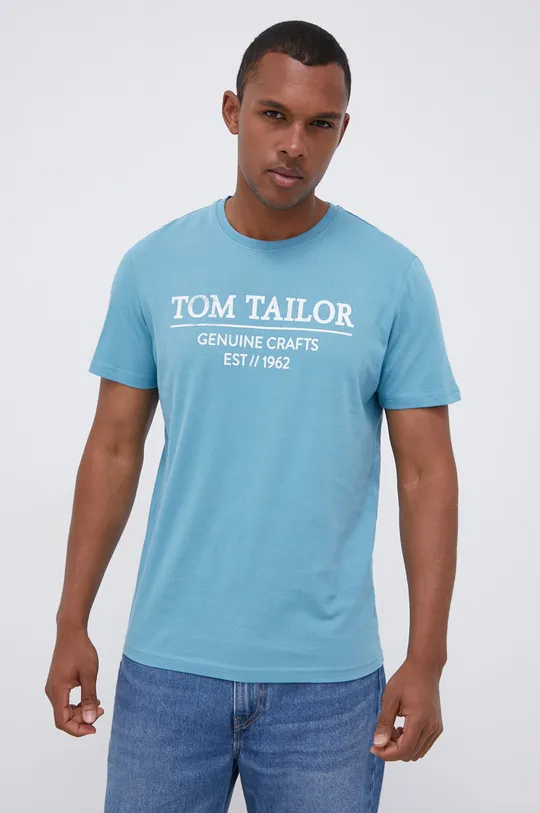 turkusowy Tom Tailor T-shirt bawełniany