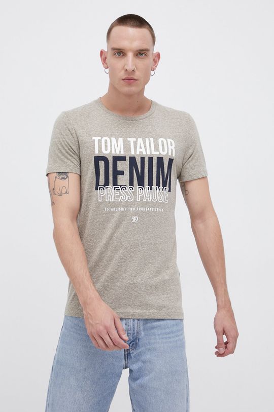 olivová Tričko Tom Tailor