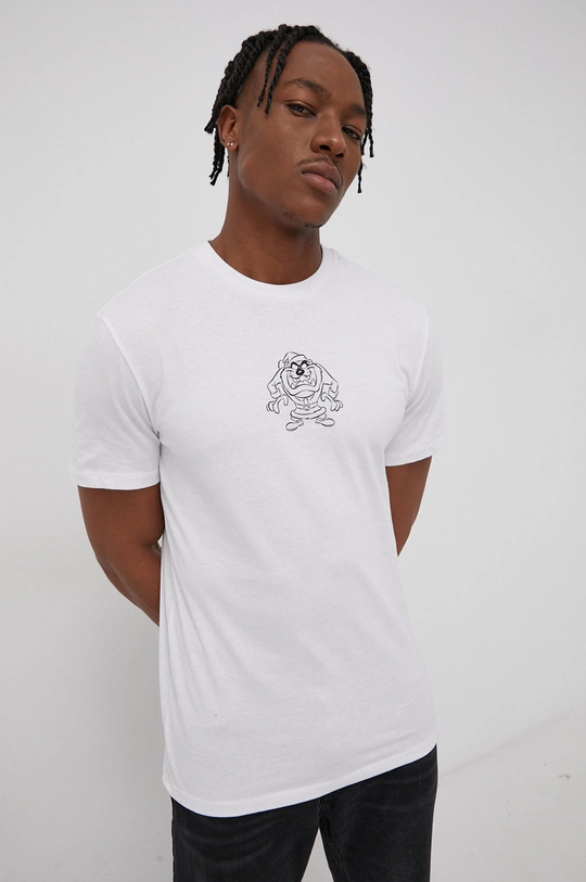 biały Only & Sons T-shirt bawełniany x Looney Tunes Męski